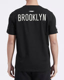 Black Brooklyn Nets Pro Standard Retro Striper Short Sleeve T-Shirt