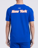 Royal Blue New York Knicks Pro Standard Retro Striper Short Sleeve T-Shirt