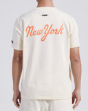 Off White New York Mets Pro Standard Retro Striper Short Sleeve T-Shirt