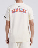 Off White New York Yankees Pro Standard Retro Striper Short Sleeve T-Shirt