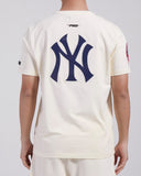 Off White New York Yankees Pro Standard Club Member Badge Short Sleeve T-Shirt