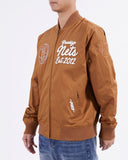 Pro Standard Brooklyn Nets Clay Brown Paint The City Twill Jacket