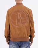 Pro Standard Brooklyn Nets Clay Brown Paint The City Twill Jacket