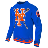 Royal Blue New York Mets Pro Standard Mashup Crewneck Fleece Sweatshirt