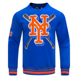 Royal Blue New York Mets Pro Standard Mashup Crewneck Fleece Sweatshirt