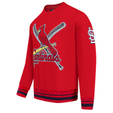 Red St Louis Cardinals Pro Standard Mashup Crewneck Fleece Sweatshirt