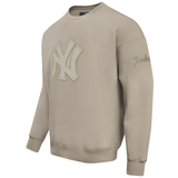 Tan New York Yankees Pro Standard Mashup Crewneck Fleece Sweatshirt