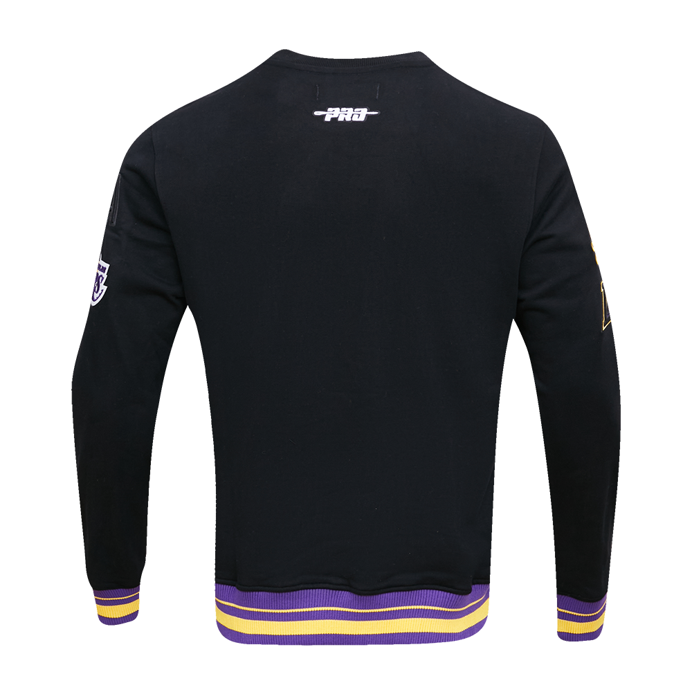 Black Los Angeles Lakers Pro Standard Mashup Crewneck Fleece Black Los Angeles Lakers Pro Standard Mashup Crewneck Fleece