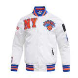 White New York Knicks Pro Standard Mashup Light Satin Jacket