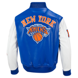 Royal Blue New York Knicks City Signature Full Leather NBA Varsity Jacket