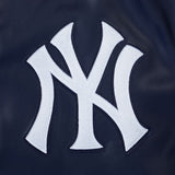 Navy Blue New York Yankees City Signature Full Leather MLB Varsity Jacket