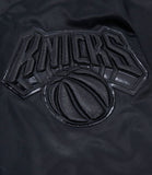 Triple Black New York Knicks Pro Standard Light Satin Jacket