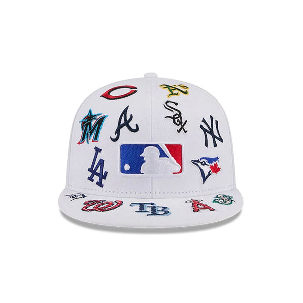 Mlb Ico White MLB Teams All Over Logo Gray Bottom 59FIFTY New Era Fitted ...