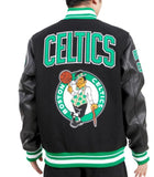 Black Boston Celtics Pro Standard Logo Mashup Wool Varsity Heavy Jacket