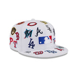 White MLB Teams All Over Logo Gray Bottom 59FIFTY New Era Fitted
