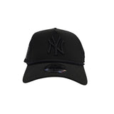 Black New York Yankees Gray Bottom 75th Anniversary New Era A-Frame Trucker 9Forty Snapback