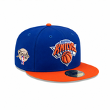 Royal Blue New York Knicks Orange Visor Gray Bottom 2026 Finals Participation Side Patch New Era 59Fifty Fitted