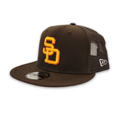 Brown Trucker San Diego Padres Gray Bottom New Era 9Fifty Snapback