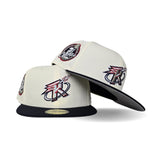 Off White Houston Rockets Navy Blue Visor Gray Bottom 2x Finals Champions New Era 59Fifty Fitted