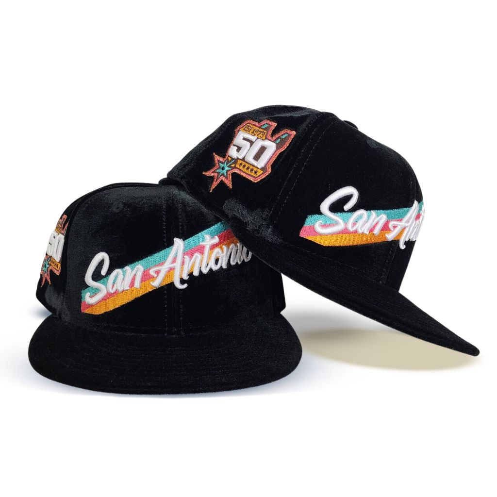 Black Velvet San Antonio Spurs Gray Bottom 50th Anniversary Side