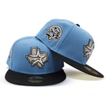 Sky Blue Houston Astros Black Visor Gray Bottom 45th Anniversary Side Patch New Era 59Fifty Fitted