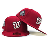 Red Washington Nationals Gray Bottom 2019 World Series Side Patch New Era 59Fifty Fitted