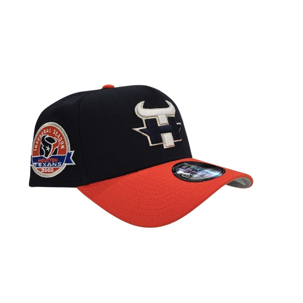 Navy Blue Houston Texans Orange Visor Curved Brim Gray Bottom 2002 Ina ...