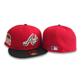 Red Atlanta Braves Black Visor Gray Bottom 2000 All Star Game Side Patch New Era 59FIFTY Fitted