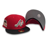 Red Atlanta Braves Black Visor Gray Bottom 2000 All Star Game Side Patch New Era 59FIFTY Fitted