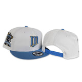 White Minnesota Twins Sky Blue Visor Gray Bottom 40th Season Side Patch New Era 59Fifty Fitted