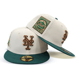 Off White New York Mets Green Visor Gray Bottom 25th Anniversary Side Patch New Era 59Fifty Fitted