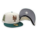 Off White New York Mets Green Visor Gray Bottom 25th Anniversary Side Patch New Era 59Fifty Fitted