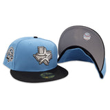 Sky Blue Houston Astros Black Visor Gray Bottom 45th Anniversary Side Patch New Era 59Fifty Fitted