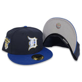 Navy Blue Detroit Tigers Royal Blue Visor Gray Bottom 2000 Tiger Side Patch New Era 59Fifty Fitted