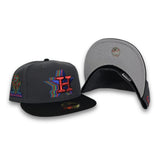Dark Gray Houston Astros Black Visor Gray Bottom 35th Great Years Side Patch New Era 59Fifty Fitted