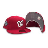 Red Washington Nationals Gray Bottom 2019 World Series Side Patch New Era 59Fifty Fitted