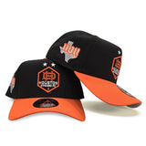 Black Houston Dynamo FC Orange Visor Curved Brim Gray Bottom Texas State Side Patch MLS New Era 9Forty Snapback