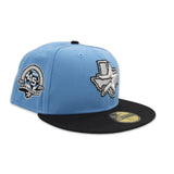 Sky Blue Houston Astros Black Visor Gray Bottom 45th Anniversary Side Patch New Era 59Fifty Fitted