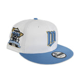 White Minnesota Twins Sky Blue Visor Gray Bottom 40th Season Side Patch New Era 59Fifty Fitted
