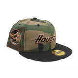 Camo Houston Astros Black Visor Gray Bottom 35 Great Years Side Patch New Era 59Fifty Fitted