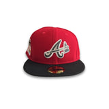 Red Atlanta Braves Black Visor Gray Bottom 2000 All Star Game Side Patch New Era 59FIFTY Fitted