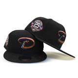 Black Arizona Diamondbacks Gray Bottom 25th Anniversary Side Patch New Era 9Fifty Snapback