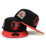 Black Baltimore Orioles Orange Visor Gray Bottom 50th Anniversary Side Patch 9Fifty Snapback