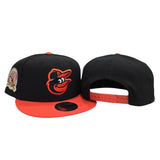 Black Baltimore Orioles Orange Visor Gray Bottom 50th Anniversary Side Patch 9Fifty Snapback