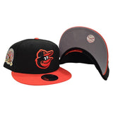 Black Baltimore Orioles Orange Visor Gray Bottom 50th Anniversary Side Patch 9Fifty Snapback