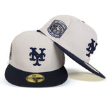 Stone New York Mets Navy Blue Visor Gray Bottom 1969 World Series Side Patch New Era 59Fifty Fitted