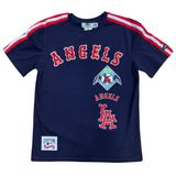 Navy Blue Los Angeles Angels Retro Classic SJ Striped T-Shirt