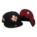 Black Houston Astros Brick Red Bottom 2005 World Series Side Patch New Era 59Fifty Fitted