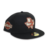 Black Houston Astros Brick Red Bottom 2005 World Series Side Patch New Era 59Fifty Fitted