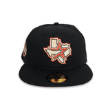 Black Houston Astros Brick Red Bottom 2005 World Series Side Patch New Era 59Fifty Fitted